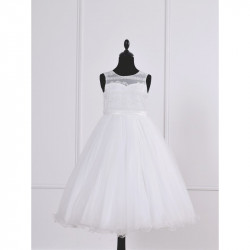 Robe enfant blanche "Saphire" bapteme