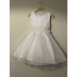 Robe bébé bapteme Sylvana blanche