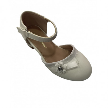 Chaussure enfant blanche fille ceremonie et mariage