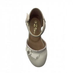 Chaussure enfant blanche fille ceremonie et mariage