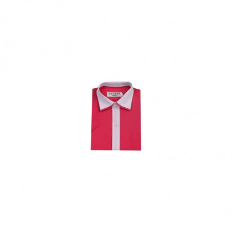 Chemise enfant ceremonie mariage blanc et fushia