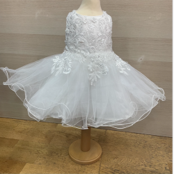 Robe bébé bapteme blanche Sabrina