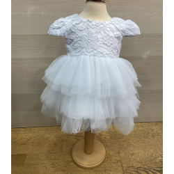 Robe bébé bapteme blanche Aurore