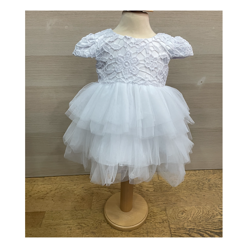 Robe bébé bapteme blanche Aurore