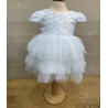 Robe bébé bapteme blanche Aurore