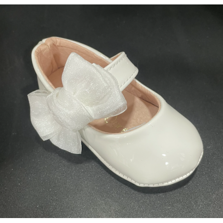 Chaussures blanche Ballerine baptême ou cérémonie bébé fille