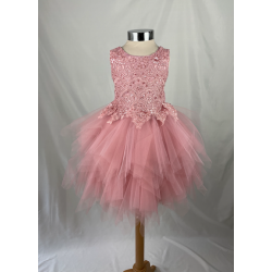 Robe enfant rose pale froufrou SOPHIA